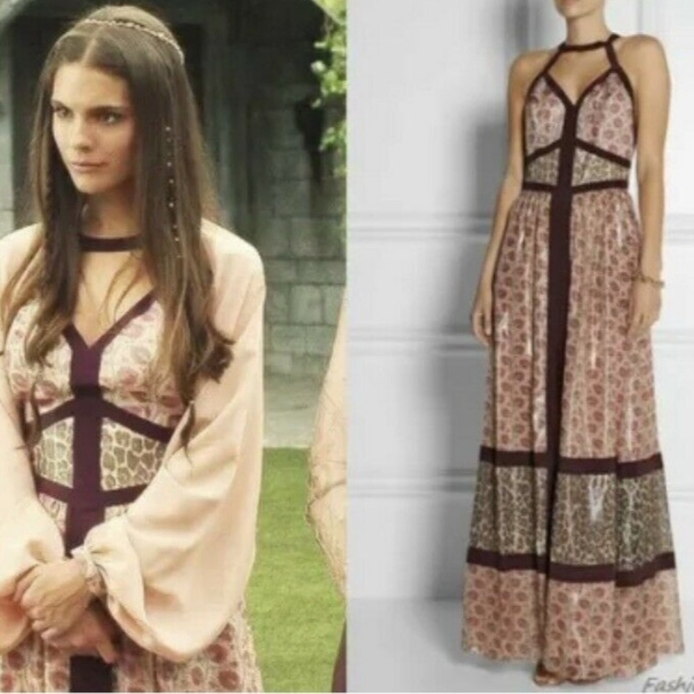 Tamara Mellon Printed Silk Dress